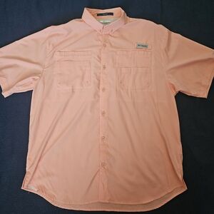 Columbia PFG Light Coral Button Down Shirt